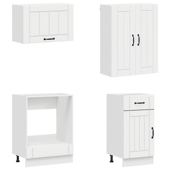 Unitate de bucătărie LUCCA 8 pcs Alb foarte lucios WALTI