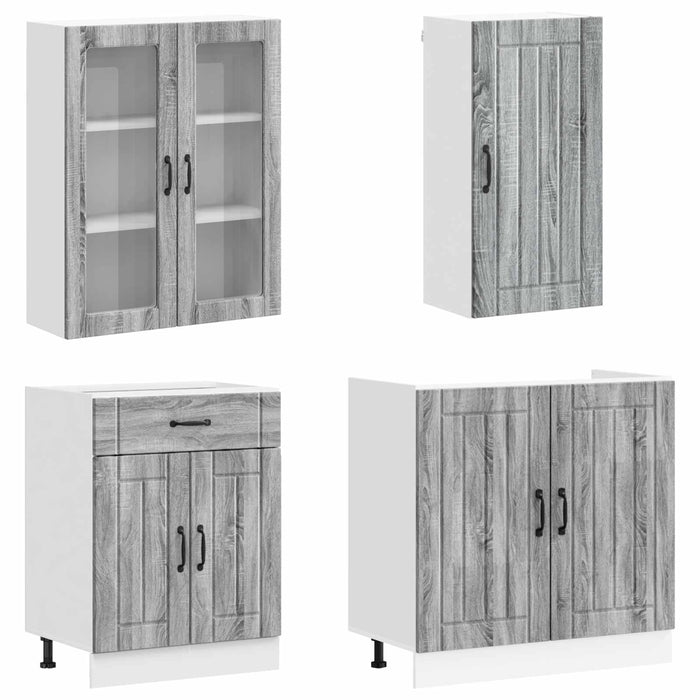 Unitate de bucătărie LUCCA 8 pcs Sonoma gri Lemn prelucrat WALTI