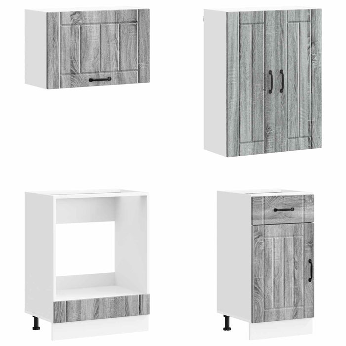 Unitate de bucătărie LUCCA 8 pcs Sonoma gri Lemn prelucrat WALTI