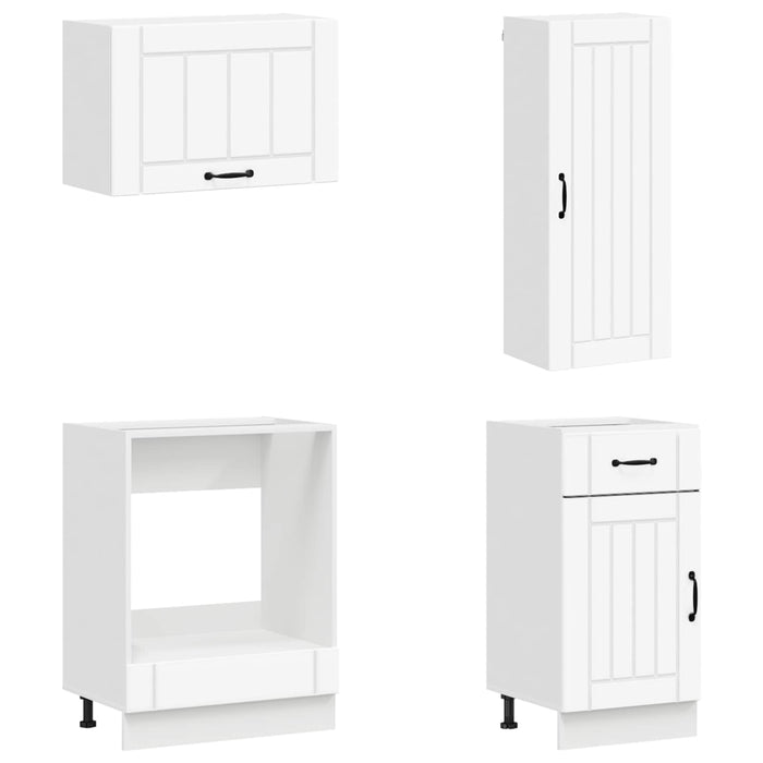 Unitate de bucătărie LUCCA 8 pcs Alb Lemn prelucrat WALTI