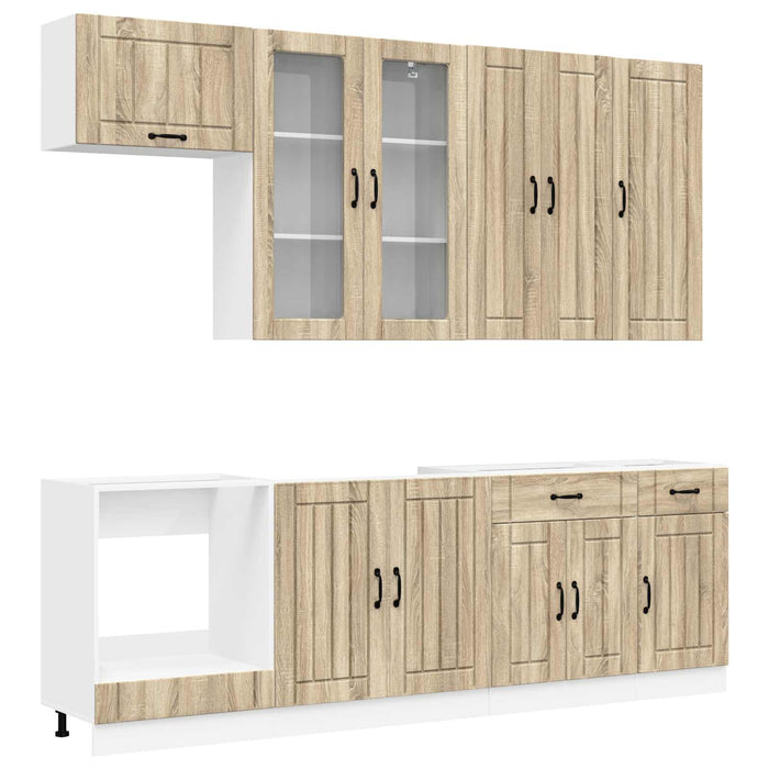 Unitate de bucătărie LUCCA 8 pcs Stejar Sonoma Lemn prelucrat WALTI