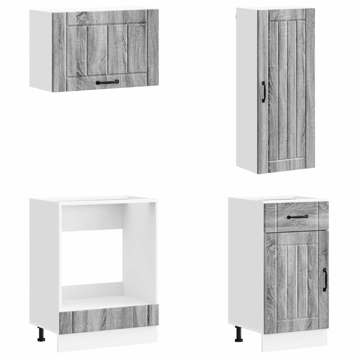 Unitate de bucătărie LUCCA 8 pcs Sonoma gri Lemn prelucrat WALTI