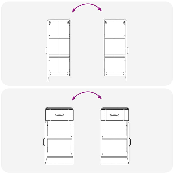 Unitate de bucătărie LUCCA 8 pcs Sonoma gri Lemn prelucrat WALTI