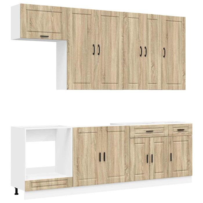 Unitate de bucătărie PORTO 8 pcs Stejar Sonoma Lemn prelucrat WALTI