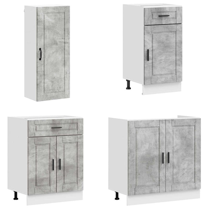Unitate de bucătărie PORTO 8 pcs Gri Beton Lemn prelucrat WALTI
