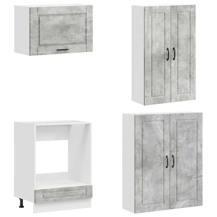Unitate de bucătărie PORTO 8 pcs Gri Beton Lemn prelucrat WALTI
