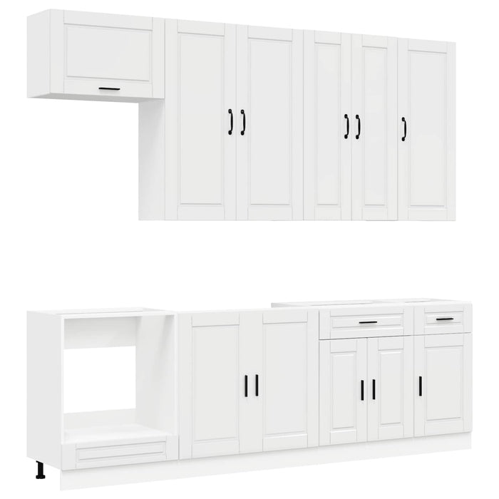 Unitate de bucătărie PORTO 8 pcs Alb foarte lucios WALTI