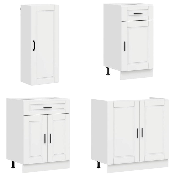 Unitate de bucătărie PORTO 8 pcs Alb foarte lucios WALTI