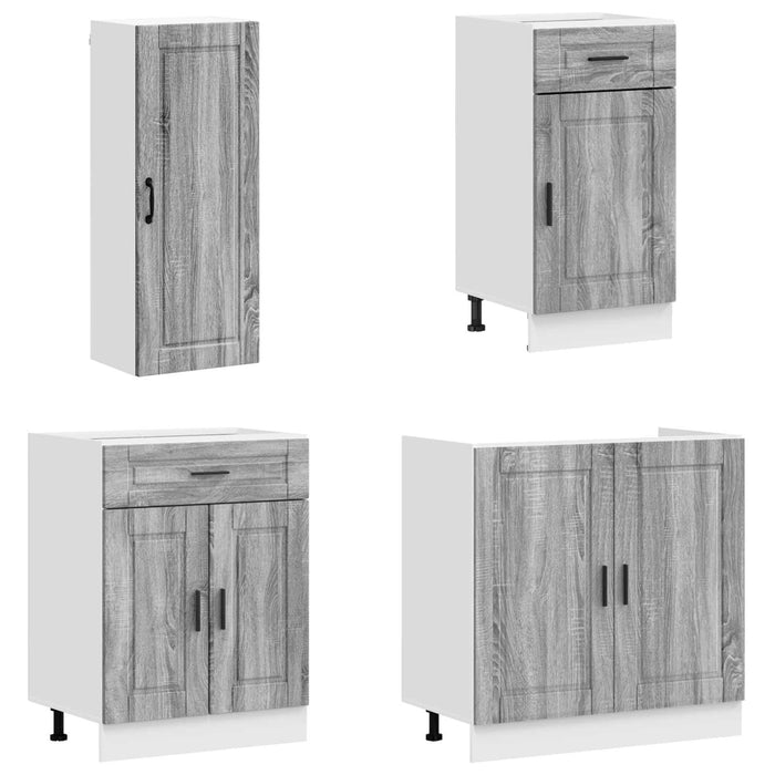 Unitate de bucătărie PORTO 8 pcs Sonoma gri Lemn prelucrat WALTI