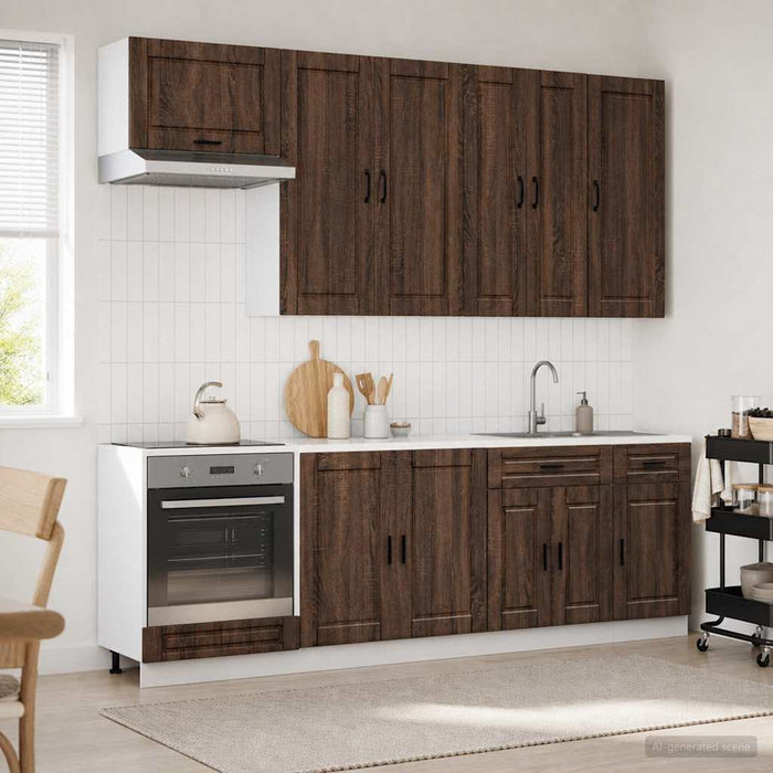 Unitate de bucătărie PORTO 8 pcs Stejar maro Lemn prelucrat WALTI