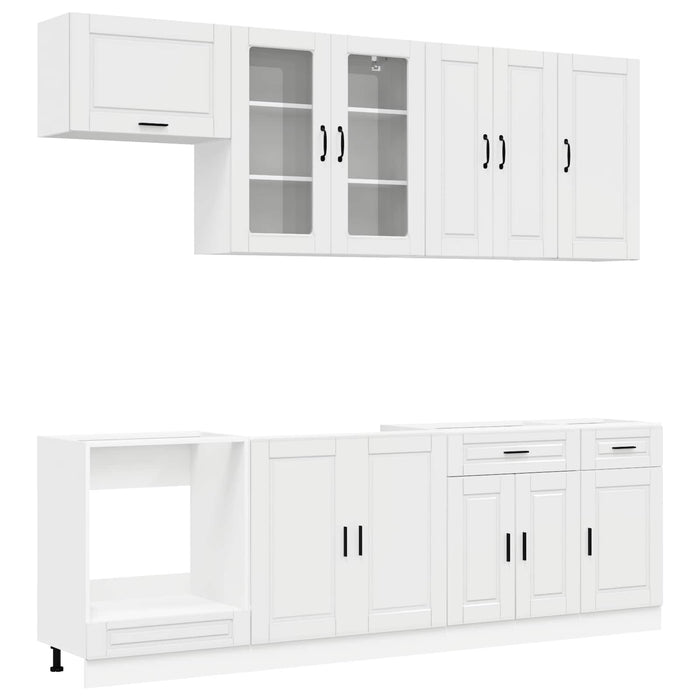 Unitate de bucătărie PORTO 8 pcs Alb foarte lucios WALTI