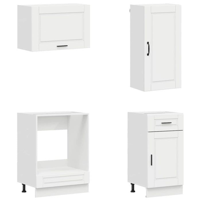 Unitate de bucătărie PORTO 8 pcs Alb foarte lucios WALTI