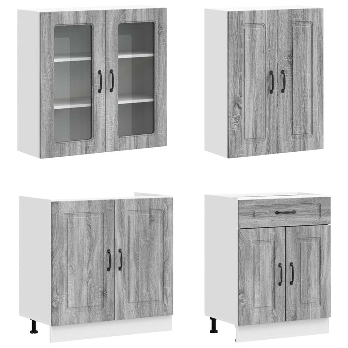 Unitate de bucătărie KALMAR 8 pcs Sonoma gri Lemn prelucrat WALTI