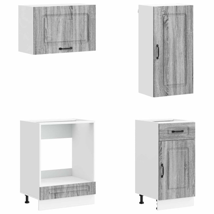 Unitate de bucătărie KALMAR 8 pcs Sonoma gri Lemn prelucrat WALTI