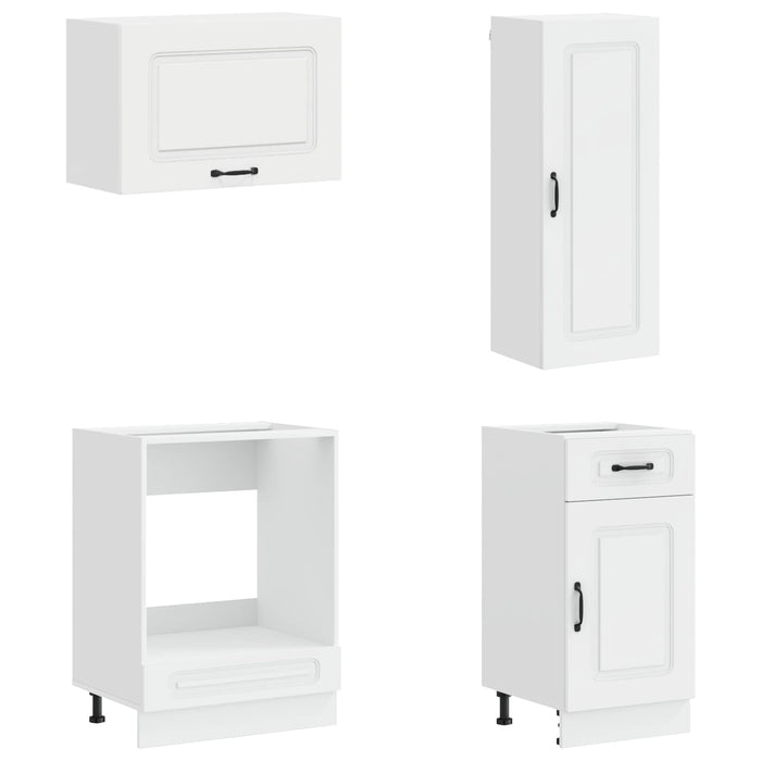 Unitate de bucătărie KALMAR 8 pcs Alb foarte lucios WALTI