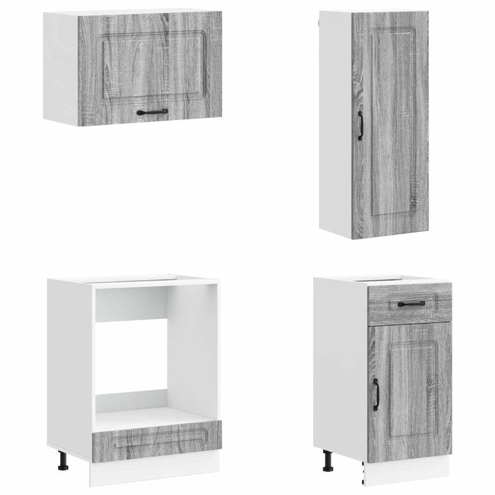 Unitate de bucătărie KALMAR 8 pcs Sonoma gri Lemn prelucrat WALTI
