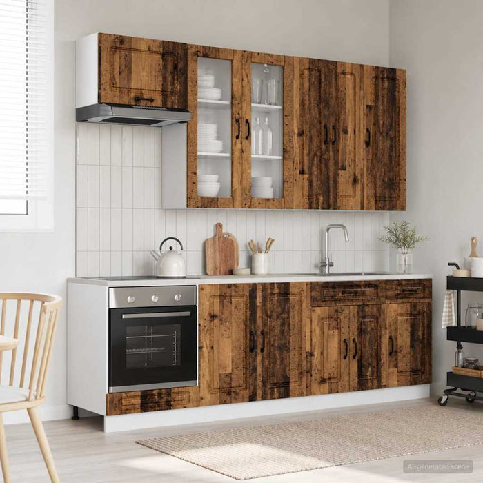 Unitate de bucătărie KALMAR 8 pcs Lemn vechi Lemn prelucrat - WALTI WALTI