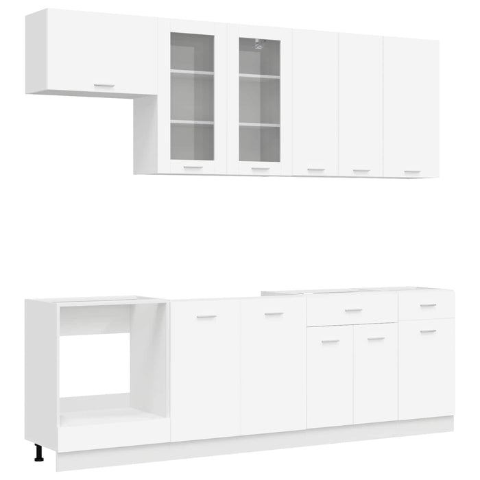 Unitate de bucătărie LYON 8 pcs Alb Lemn prelucrat WALTI