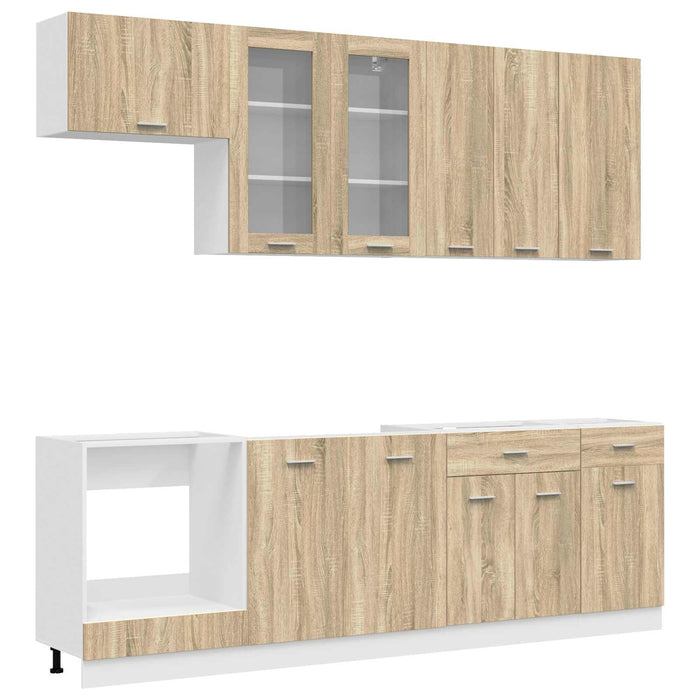 Unitate de bucătărie LYON 8 pcs Stejar Sonoma Lemn prelucrat WALTI