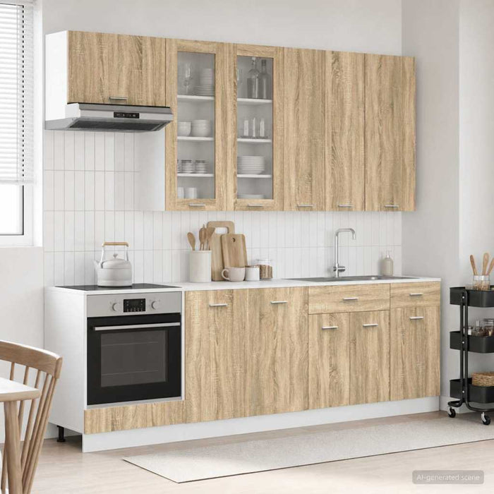 Unitate de bucătărie LYON 8 pcs Stejar Sonoma Lemn prelucrat WALTI