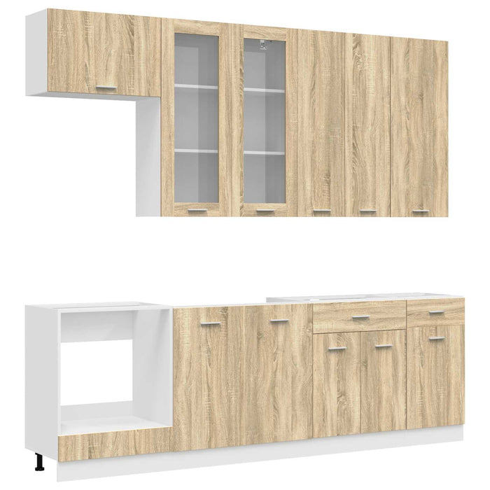 Unitate de bucătărie LYON 8 pcs Stejar Sonoma Lemn prelucrat WALTI