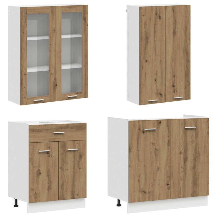 Unitate de bucătărie LYON 8 pcs Stejar Artizanal Lemn prelucrat WALTI
