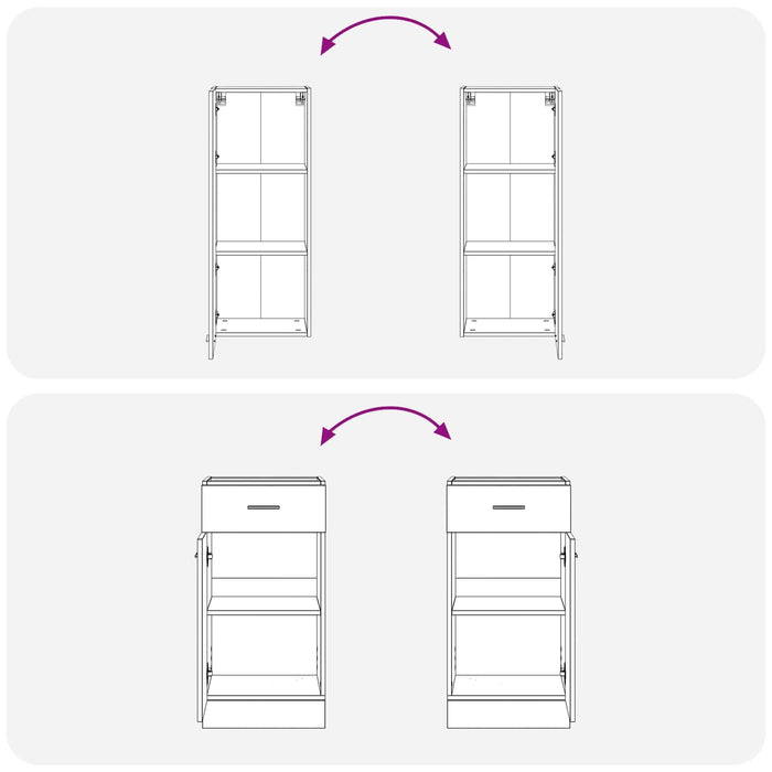 Unitate de bucătărie LYON 8 pcs Stejar Artizanal Lemn prelucrat WALTI