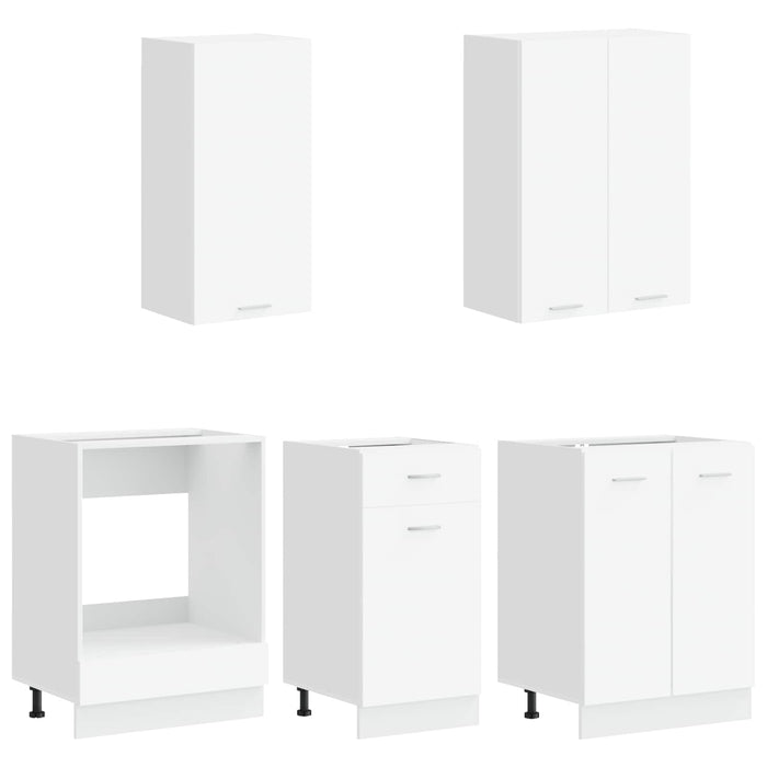 Unitate de bucătărie LYON 5 pcs Alb Lemn prelucrat WALTI