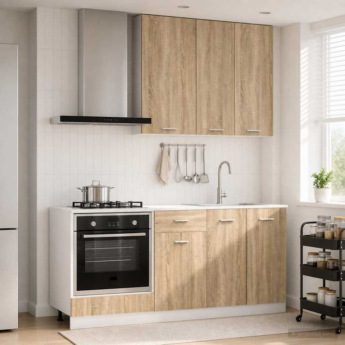 Unitate de bucătărie LYON 5 pcs Stejar Sonoma Lemn prelucrat WALTI