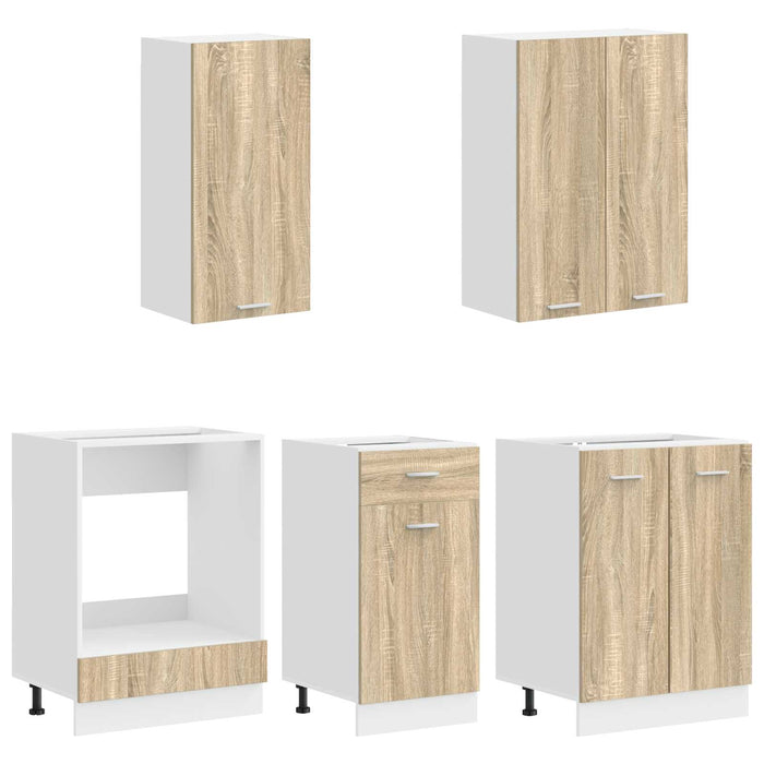 Unitate de bucătărie LYON 5 pcs Stejar Sonoma Lemn prelucrat WALTI