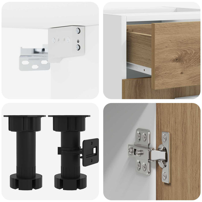 Unitate de bucătărie LYON 5 pcs Stejar Artizanal Lemn prelucrat WALTI