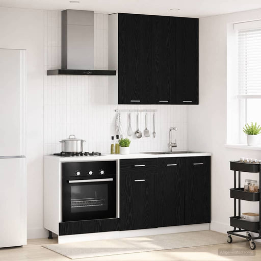 Unitate de bucătărie LYON 5 pcs Stejar Negru Lemn prelucrat - WALTI WALTI
