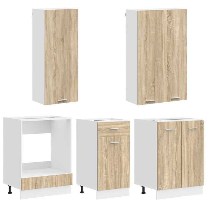 Unitate de bucătărie LYON 5 pcs Stejar Sonoma Lemn prelucrat - WALTI WALTI