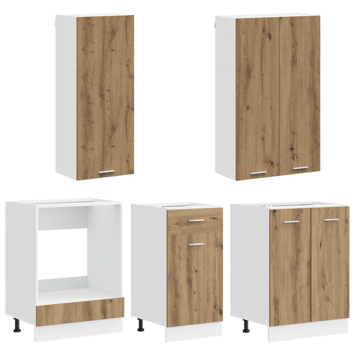 Unitate de bucătărie LYON 5 pcs Stejar Artizanal Lemn prelucrat WALTI