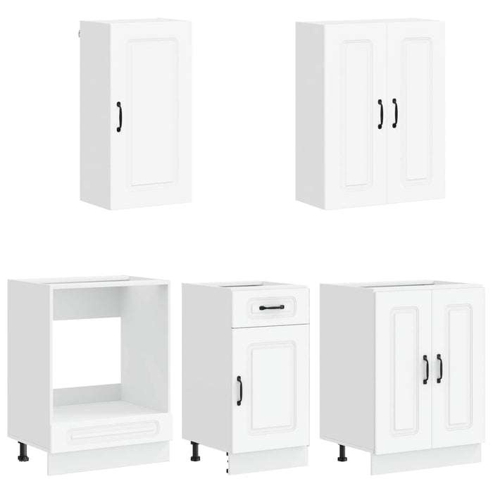 Unitate de bucătărie KALMAR 5 pcs Alb Lemn prelucrat - WALTI WALTI
