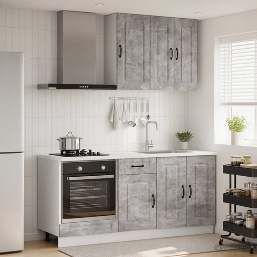 Unitate de bucătărie KALMAR 5 pcs Gri Beton Lemn prelucrat - WALTI WALTI