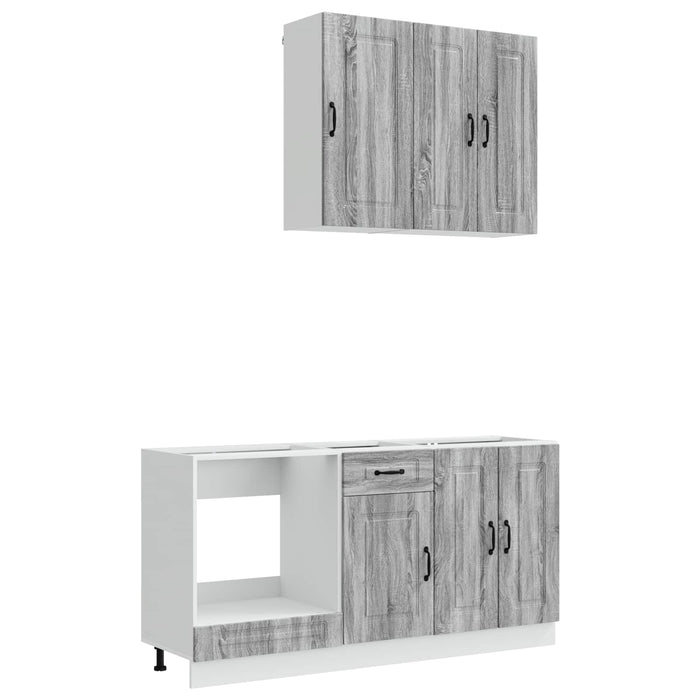 Unitate de bucătărie KALMAR 5 pcs Sonoma gri Lemn prelucrat WALTI