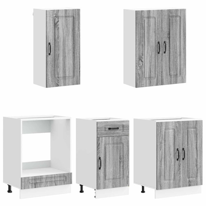 Unitate de bucătărie KALMAR 5 pcs Sonoma gri Lemn prelucrat WALTI