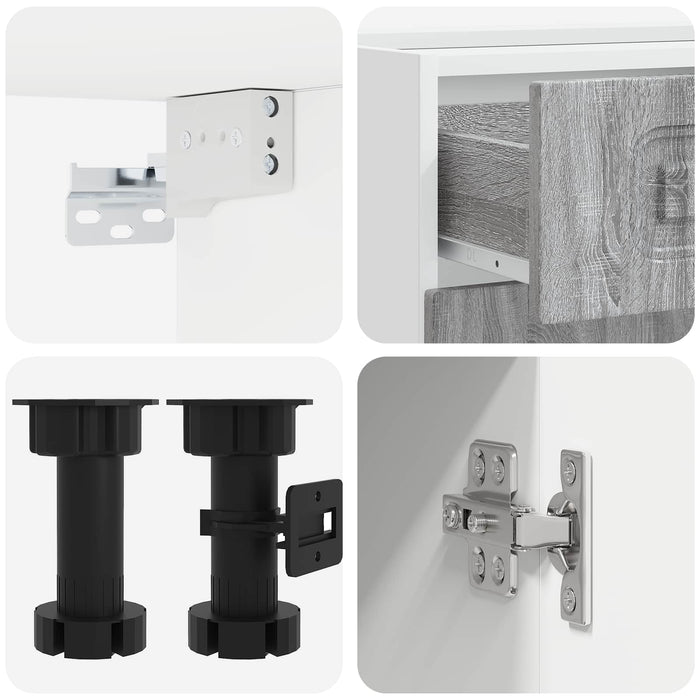 Unitate de bucătărie KALMAR 5 pcs Sonoma gri Lemn prelucrat WALTI
