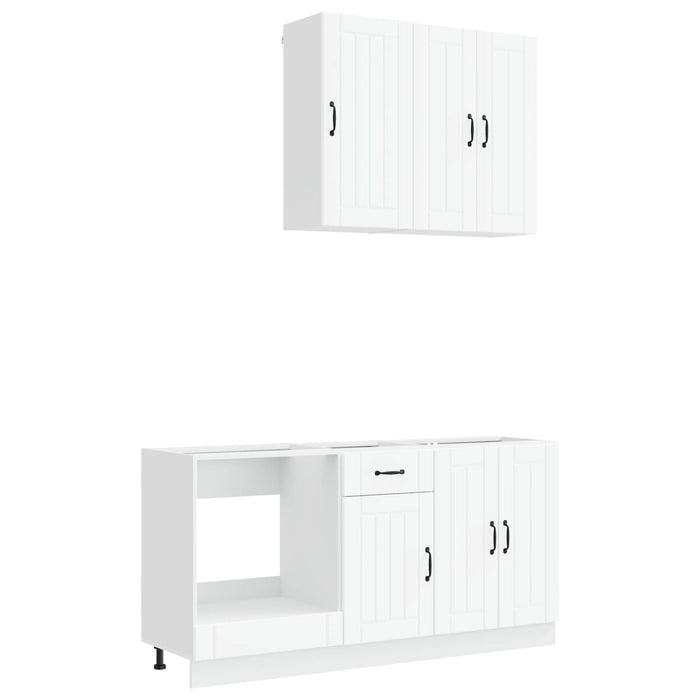 Unitate de bucătărie LUCCA 5 pcs Alb Lemn prelucrat WALTI