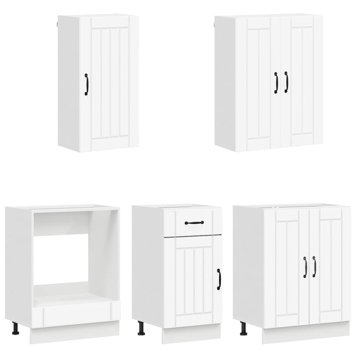 Unitate de bucătărie LUCCA 5 pcs Alb Lemn prelucrat WALTI