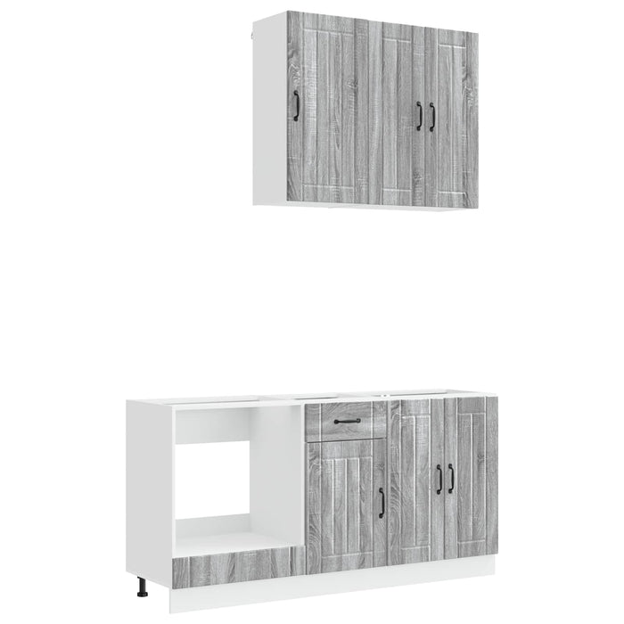 Unitate de bucătărie LUCCA 5 pcs Sonoma gri Lemn prelucrat WALTI