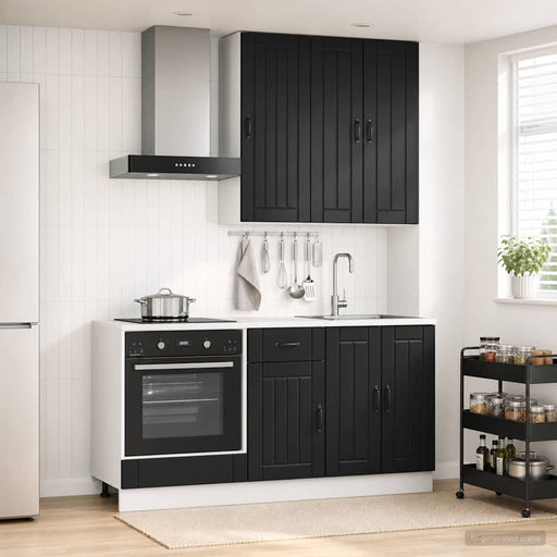 Unitate de bucătărie LUCCA 5 pcs Negru Lemn prelucrat - WALTI WALTI