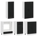 Unitate de bucătărie LUCCA 5 pcs Negru Lemn prelucrat - WALTI WALTI