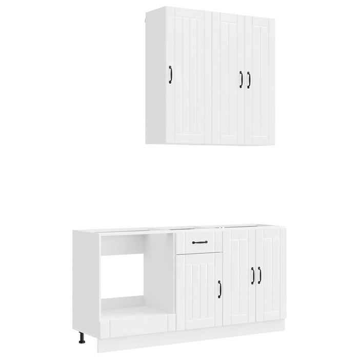 Unitate de bucătărie LUCCA 5 pcs Alb foarte lucios - WALTI WALTI
