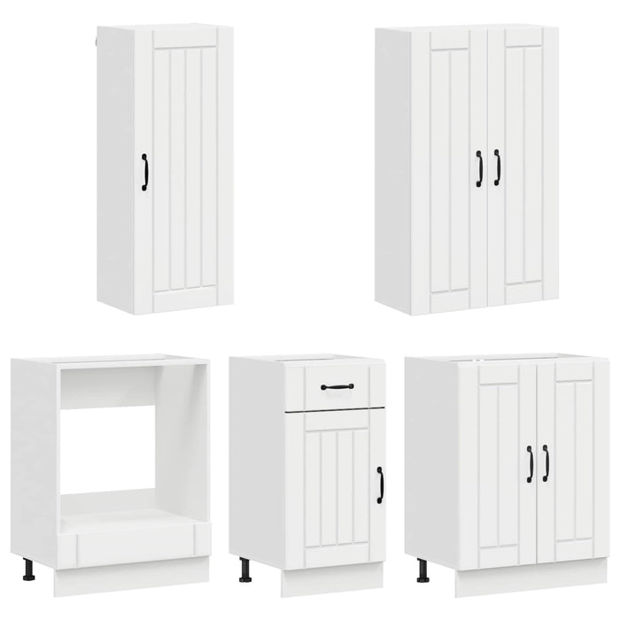 Unitate de bucătărie LUCCA 5 pcs Alb foarte lucios - WALTI WALTI