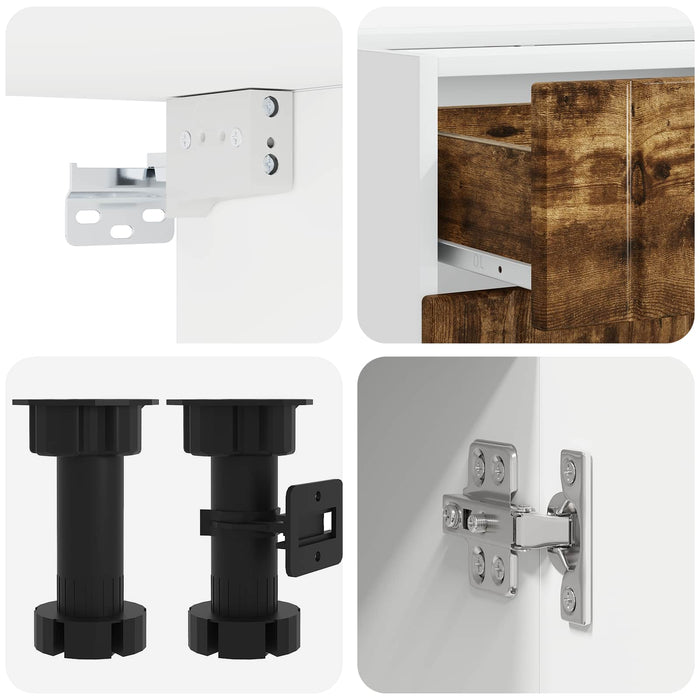 Unitate de bucătărie LUCCA 5 pcs Stejar fumuriu Lemn prelucrat WALTI