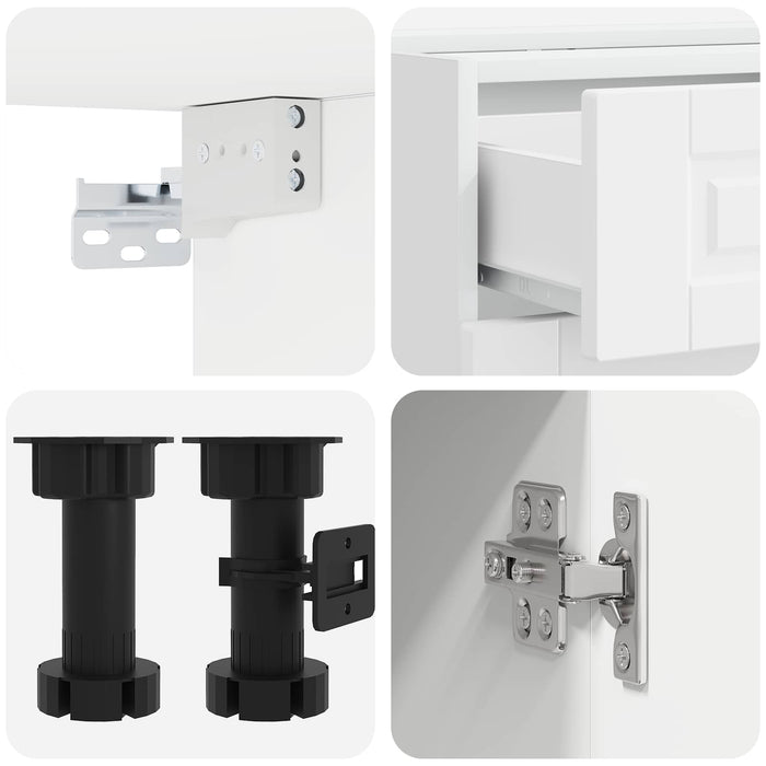 Unitate de bucătărie PORTO 5 pcs Alb Lemn prelucrat WALTI
