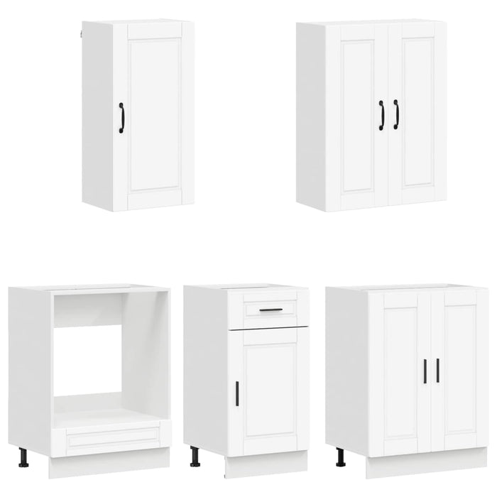 Unitate de bucătărie PORTO 5 pcs Alb Lemn prelucrat WALTI