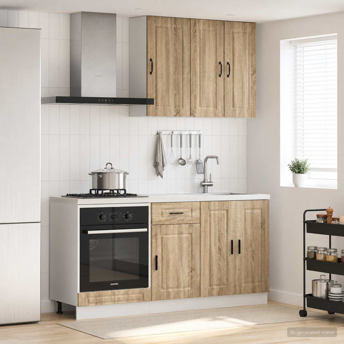 Unitate de bucătărie PORTO 5 pcs Stejar Sonoma Lemn prelucrat WALTI